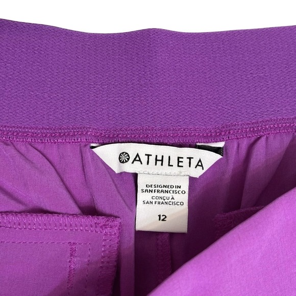 Athleta Brooklyn Heights Vienna Pull On High Rise Pants Size 12 Jazz Purple EUC - Picture 8 of 16